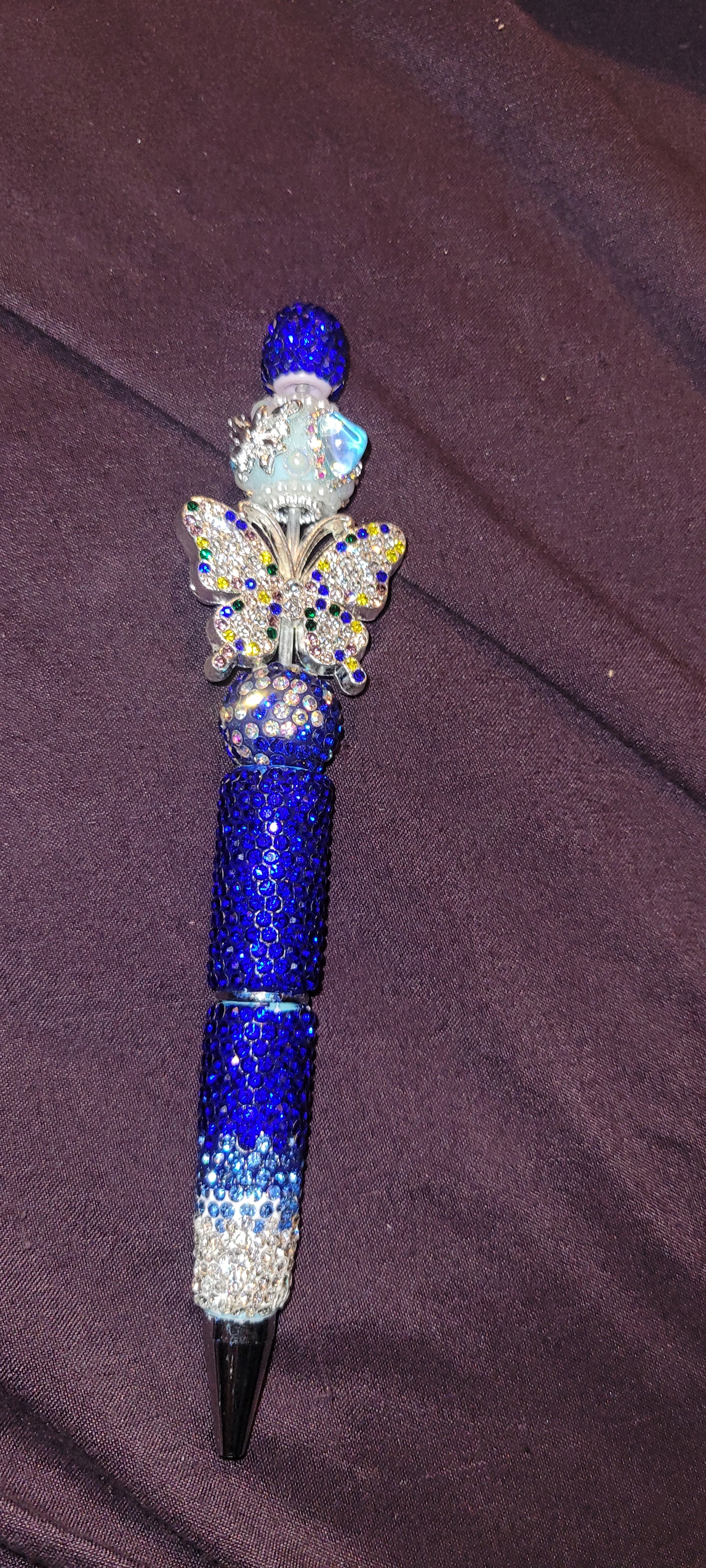 Blue sparkly butterfly